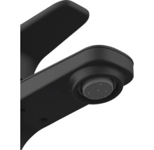 Vizualizare detaliată a unei baterii negre cu regulator de jet