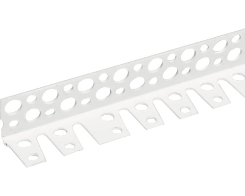Profil arcuit THERMOPAN PVC flexibil pentru muchii 2500 mm Profil de tencuială cu găuri