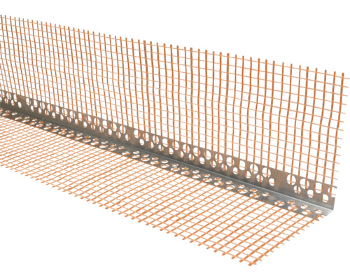 Profil colțar THERMOPAN aluminiu cu plasă 10x10x2500 mm Profil de tencuială cu țesătură de armare pentru exterior