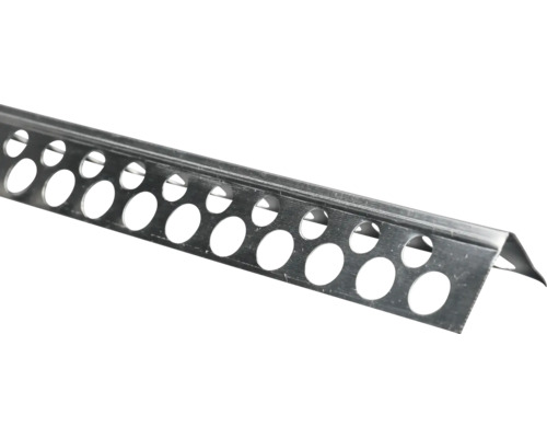 Profil colțar THERMOPAN aluminiu glet 19x19x2000 mm Profil de protecție colț din metal cu găuri
