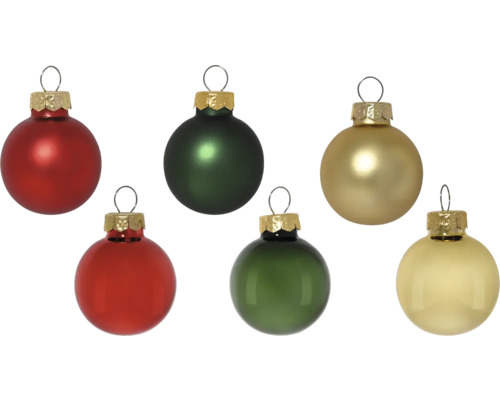 Set multicolor de globuri de Crăciun