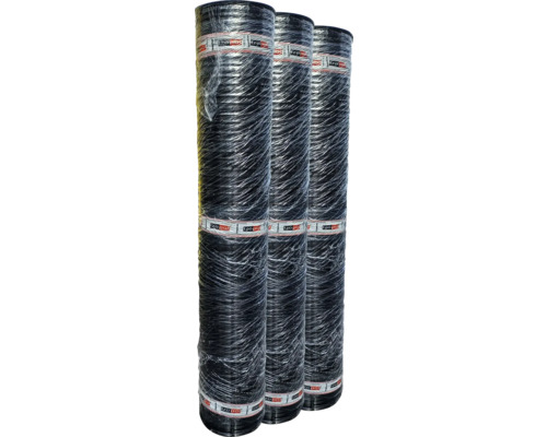 Trei role de carton bituminos ambalate în folie