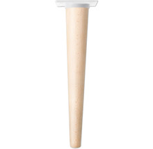 Un picior de mobilier individual din lemn cu o placă de montaj.