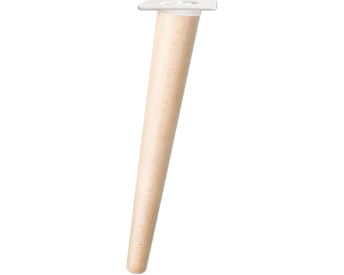Picior mobilă rotund Tarrox Scandia Balance Ø24-48x300mm, lemn culoare deschisă Picior de mobilă din lemn cu placă de montaj