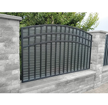 Gard de grădină din piatră și metal pentru exterior