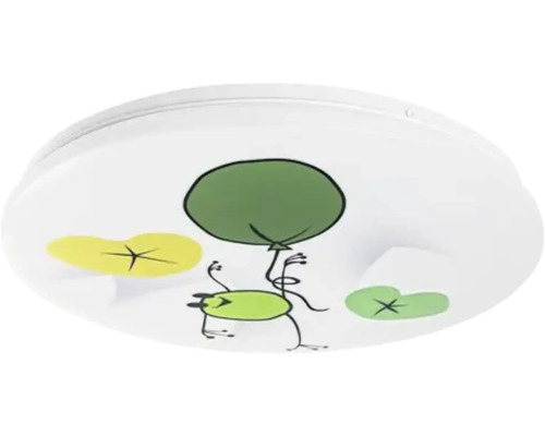 Plafonieră cu LED integrat Froggo 24W 2400 lumeni, pentru camera copiilor Plafonieră pentru camera copiilor cu motiv broască și balon