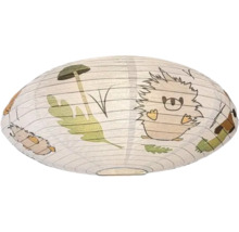 Felinar de hârtie cu motive de arici și ciuperci