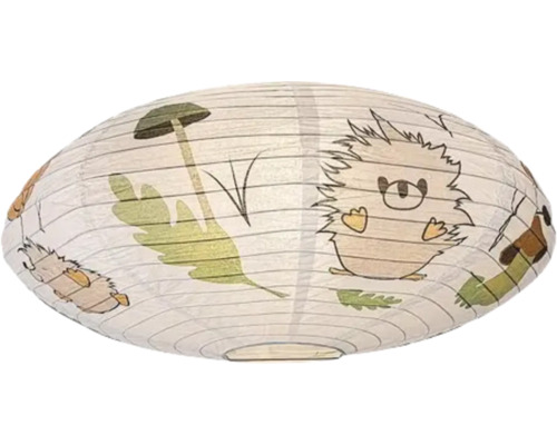 Felinar de hârtie cu motive de arici și ciuperci