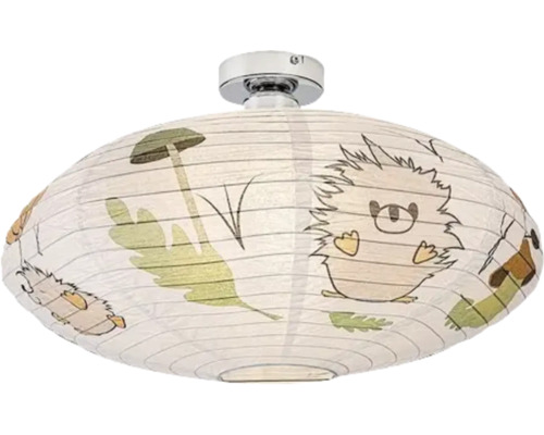 Lumină de plafon cu motiv de arici și ciuperci
