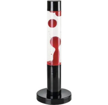 Lampă decorativă cu lavă cu ceară roșie și lichid transparent