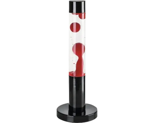 Veioză LED copii Lavastic 25W 385 lumeni, cu întrerupător Lampă decorativă cu lavă cu ceară roșie și lichid transparent