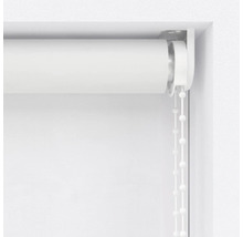 Imagine detaliată cu o rulou albă cu lanț pentru decorarea ferestrelor