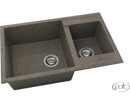 Chiuvetă cu două cuve din material compozit