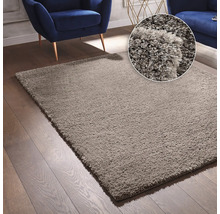 Covor dreptunghiular cu fibre lungi pe podea de lemn