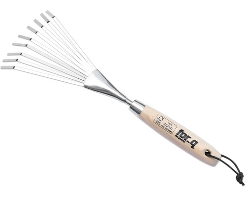 Greblă de frunze cu mâner de lemn pentru grădinărit