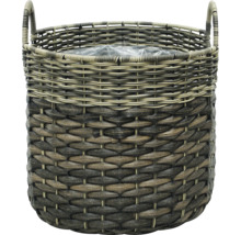 Coș de flori împletit cu mânere