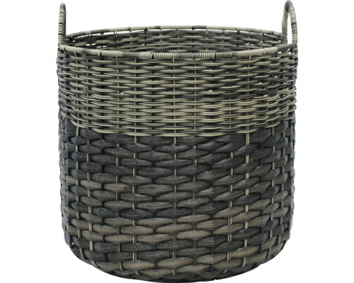 Coș rotund împletit cu mânere