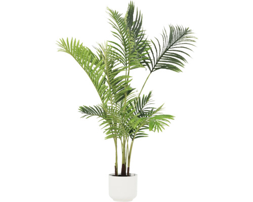 Palmier artificial Lafiora în ghiveci H 152 cm verde Palmier areca artificial în ghiveci alb