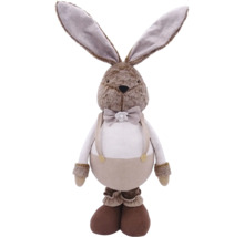 Iepure de pluș cu bretele și papion