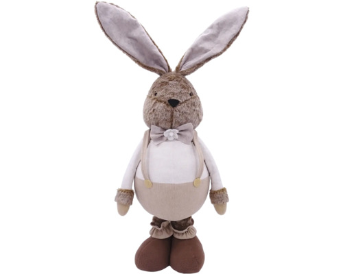 Iepure de pluș cu bretele și papion