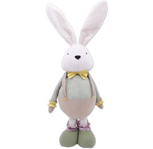 Iepure de pluș cu papion și bretele