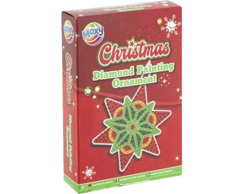 Ornament brad pictură diamante Christmas Diamond painting stea Moxy Christmas Diamond Painting Ornament, set de creație