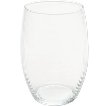 Pahar din sticlă transparentă, cu nervuri