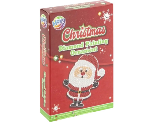 Ornament brad pictură diamante Christmas Diamond painting Moș Crăciun Ambalaj ornament pictură cu diamante Moxy Christmas