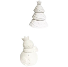 Brad de Crăciun și om de zăpadă de pictat