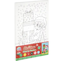 Pictură de Crăciun după numere cu motiv Moș Crăciun