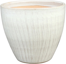 Ghiveci de flori ceramic cu model de caneluri verticale