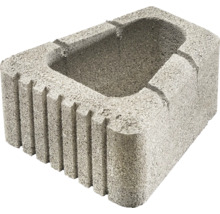 Ghiveci de flori din beton cu adâncitură