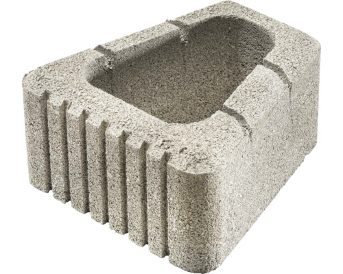 Ghiveci de flori din beton cu adâncitură