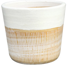 Ghiveci ceramic cu model de linii verticale