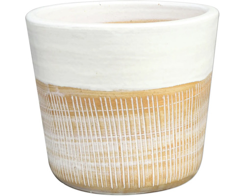 Ghiveci ceramic cu model de linii verticale