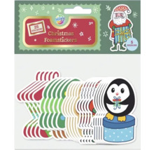 Autocolante din spumă de Crăciun Moxy cu 25 de autocolante și cinci modele.