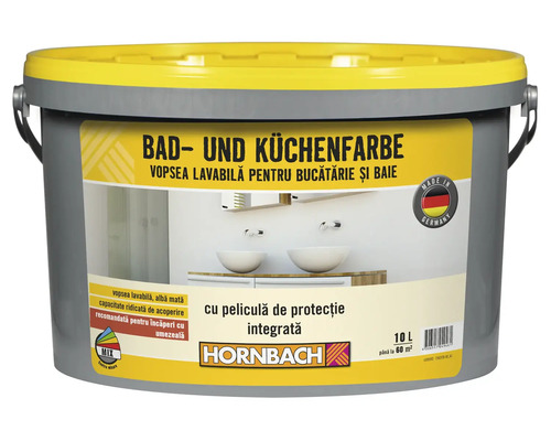 Găleată vopsea pentru baie și bucătărie, 10 litri, cu logo-ul Hornbach