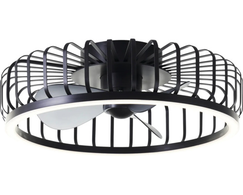 Ventilator de tavan Brilliant Capo 36 W 4200 lm, CCT, cu telecomandă, negru, IP20 buc