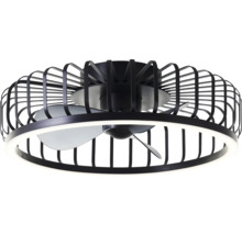 Ventilator de tavan cu iluminare și cușcă metalică