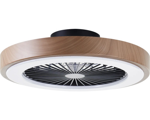 Ventilator de tavan cu aspect de lemn