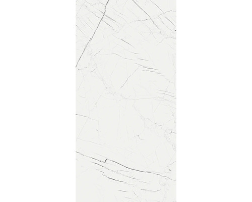 Placă albă cu aspect de marmură și vinișoare gri