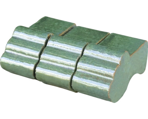 Placă ceramică verde cu suprafață ondulată