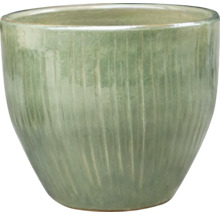 Vas de ceramică pentru plante cu model vertical canelat