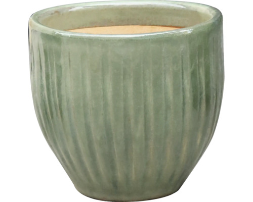 Ghiveci ceramic cu model vertical canelat