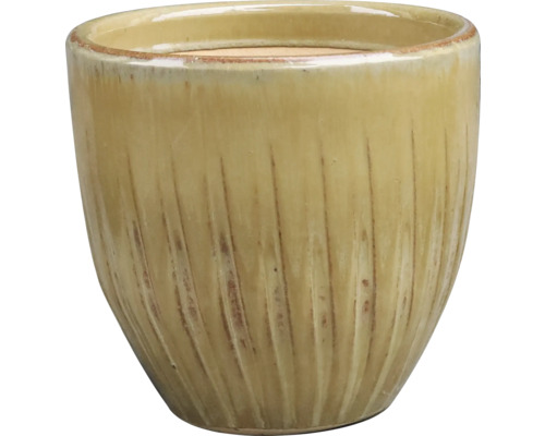 Ghiveci de flori ceramic cu suprafață canelată