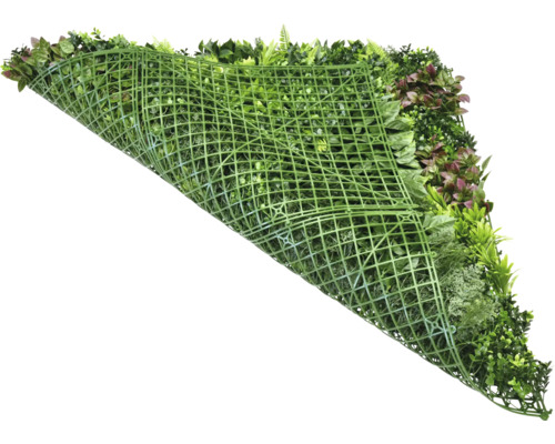 Perete artificial cu plante verzi și frunziș