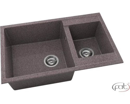 Chiuvetă cu două cuve și garnitură de scurgere