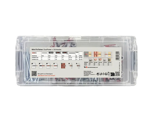 Fischer Mini FixTainer cu dibluri și șuruburi DuoPower
