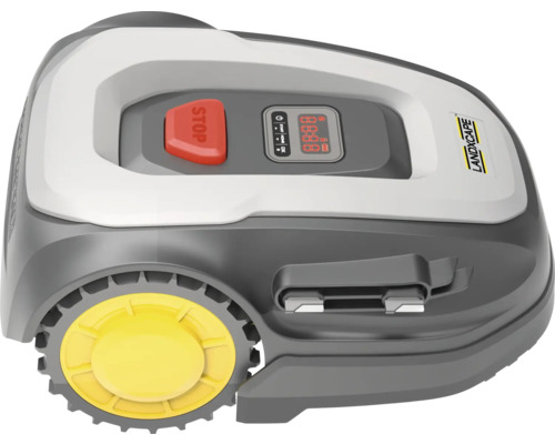 Robot de tuns gazon Landxcape cu afișaj digital și buton de oprire