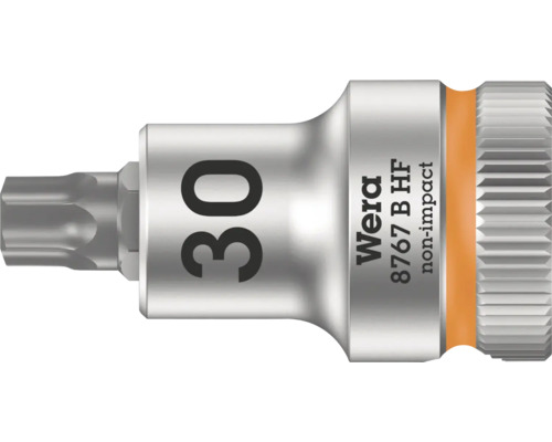 Cheie impact Wera 8767 B HF 3/8″, 30x35mm, profil TX, din oțel crom-vanadiu Wera 8767 B HF bit de șurubelniță hexagonală de putere, mărimea 30